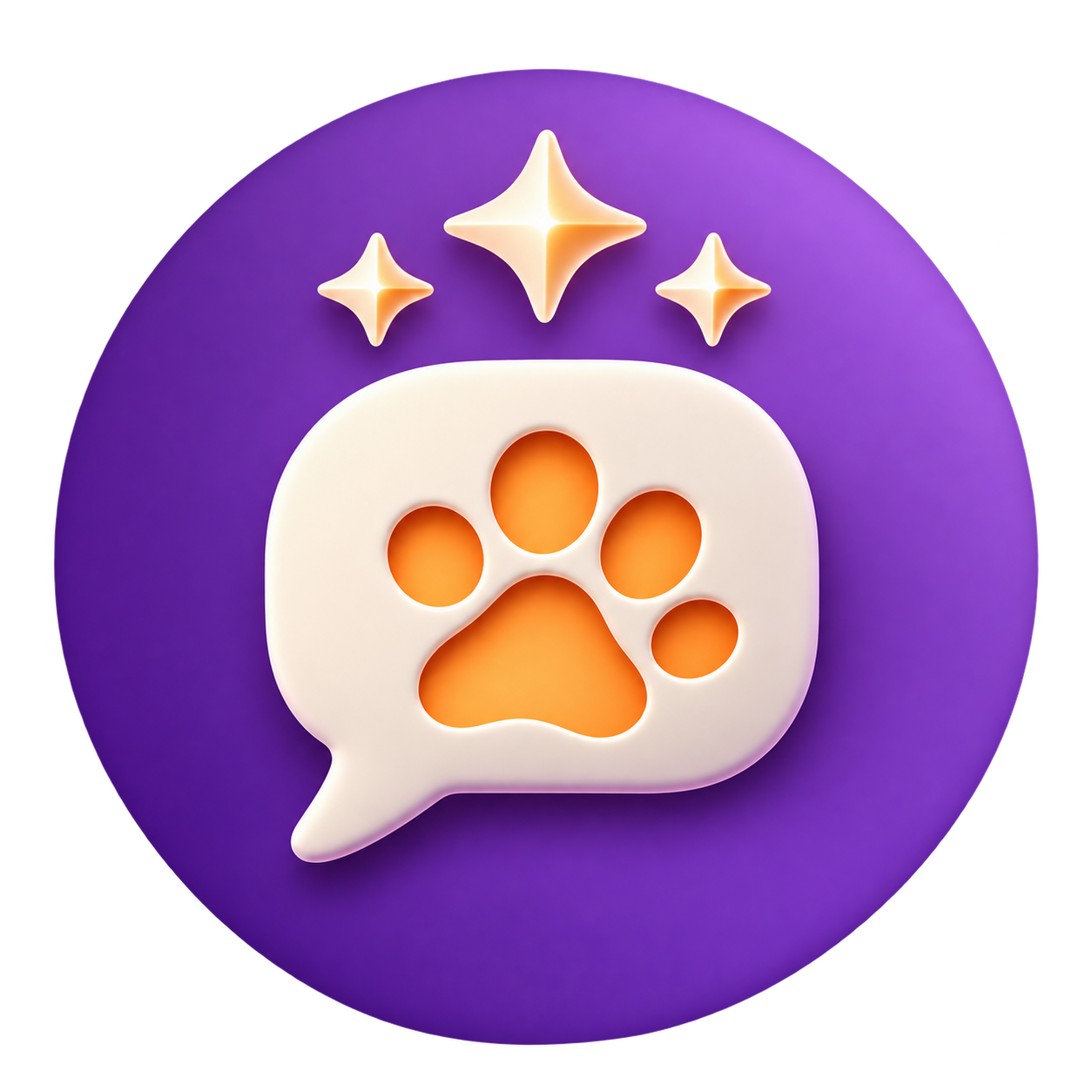 Pawlyy paw and sparkle icon